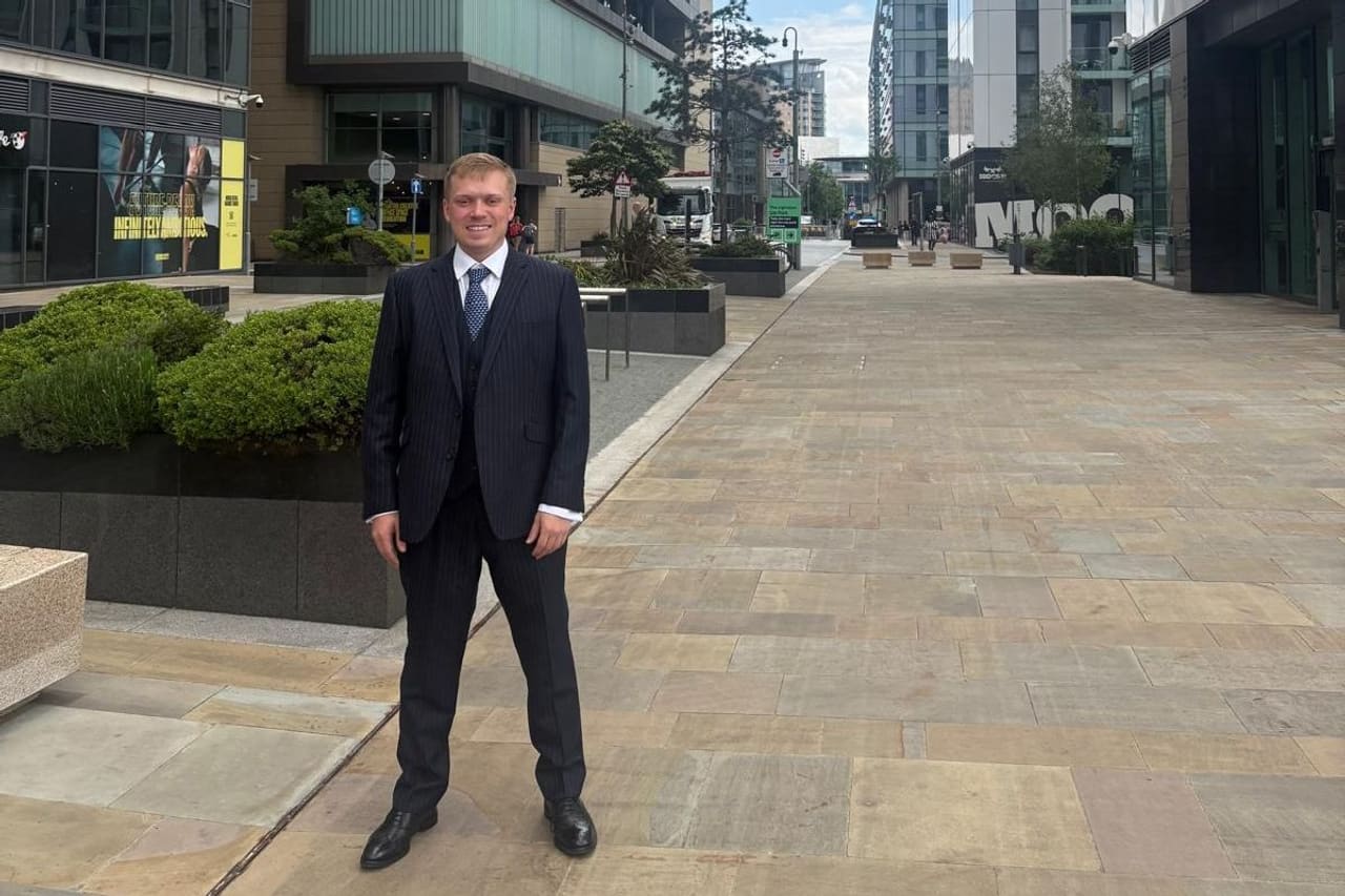 George Isaacs, accountant, at MediaCityUK in Salford